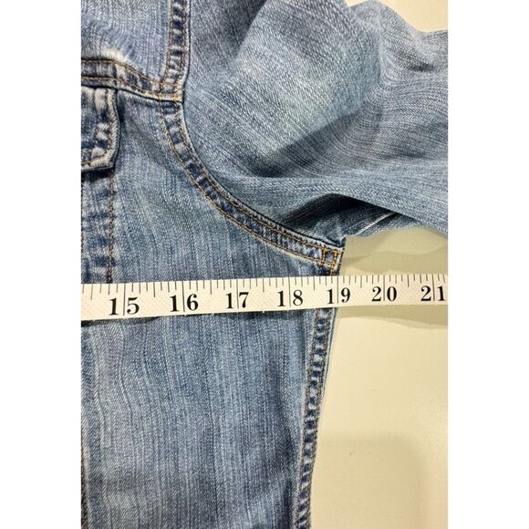 GAP Y2K 90's Jacket Women's Size Medium‎ Button Up Medium Wash Blue Denim Jean - Picture 7 of 11